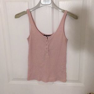 Ribbed button up cami